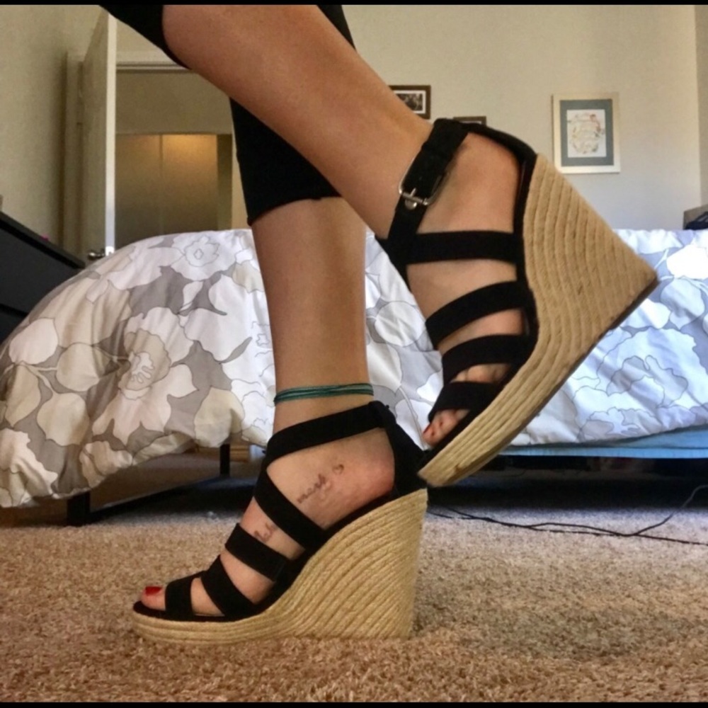 Black target wedges - never worn